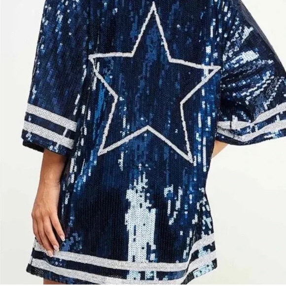 NWT- GO COWBOYS! SEQUIN GAME DAY DRESS! - Picture 3 of 7
